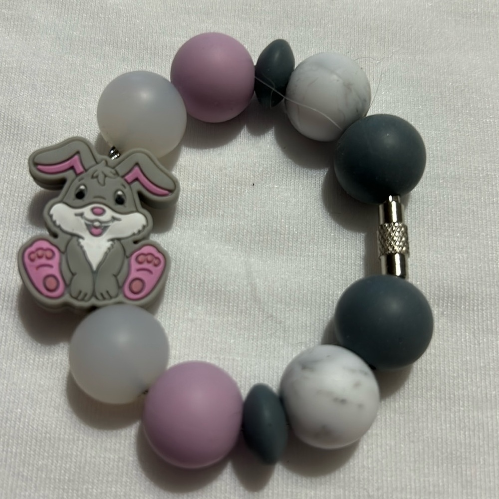 Bunny Rabbit Charm for Stanley cup, luggage, purse, or backpack.